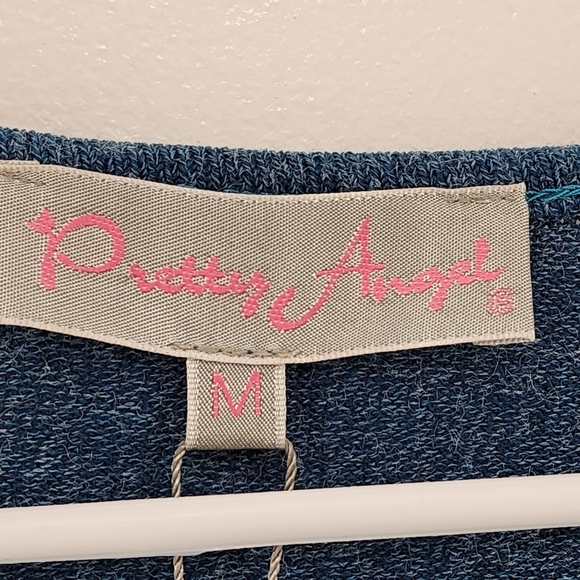 Pretty Angel Women's Assymetric Applique Linen Blend Tunic Fairycore Top - M - Picture 4 of 8